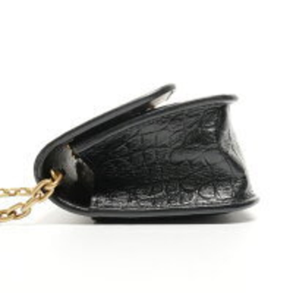 Balenciaga Embossed Leather Gossip Shoulder Bag Black - Picture 2 of 11